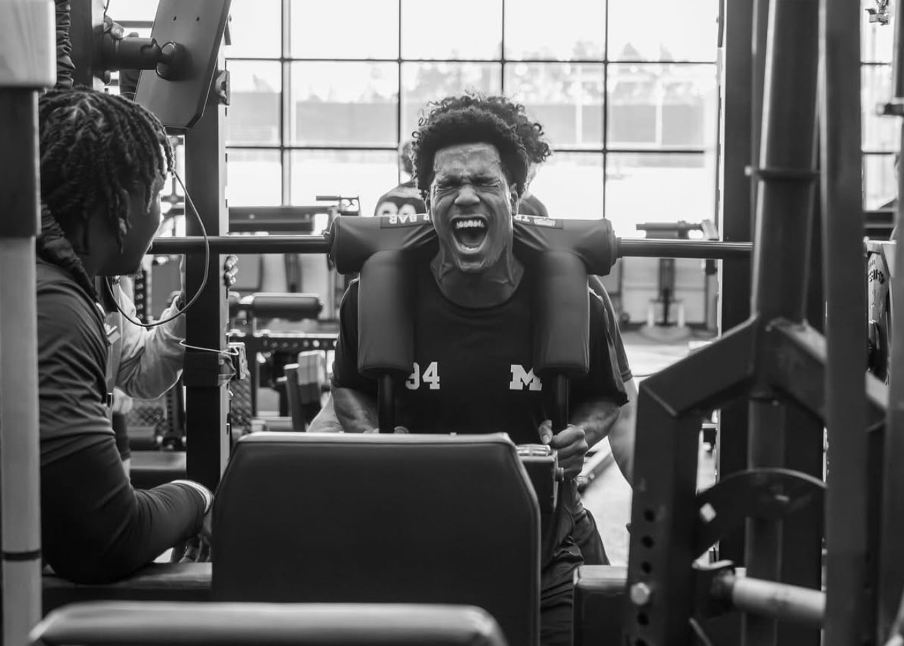 Nate Marshall working through a strength training session